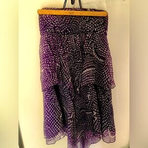 Strapless Purple Chiffon Dress, BCBG